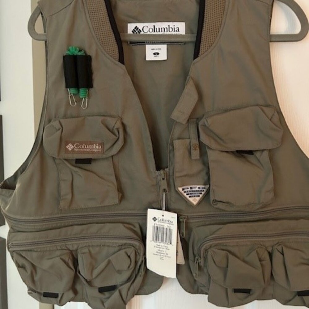 Columbia Brand Fishing Vest - Never used with tags,
